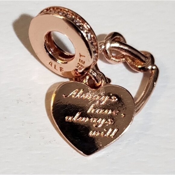 Authentic Pandora Love You Infinity Heart Dangle Charm - Picture 3 of 4